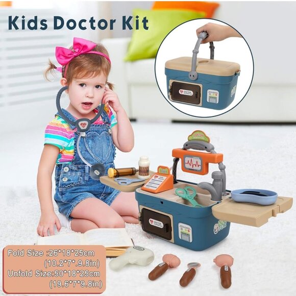 Multi-functional Simulation Doctor Medical Equipment Kit Box Pretend Toy - Picture 9 of 9